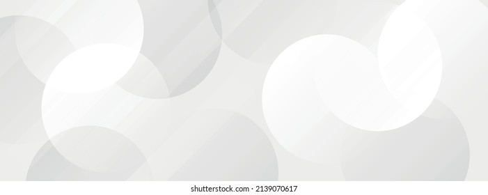 Abstract background with gray circle. White and grey abstract modern transparency circle presentation background.