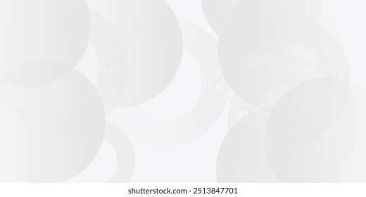 Abstract background with gray circle. White and grey abstract modern transparency circle presentation background. vektor