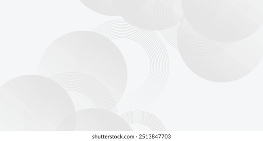 Fondo Abstractas con círculo gris. Fondo de presentación de círculo de transparencia moderno abstracto blanco y gris. vector