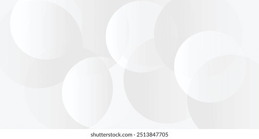 Abstract background with gray circle. White and grey abstract modern transparency circle presentation background.