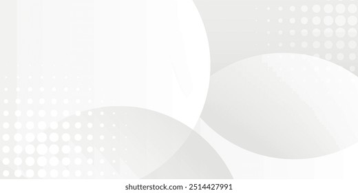 Abstract background with gray circle. White and grey abstract modern transparency circle presentation background. Vector circles template vector design. Object web design.