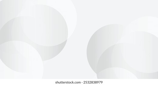 Abstract background with gray circle. White and grey abstract modern transparency circle presentation background.