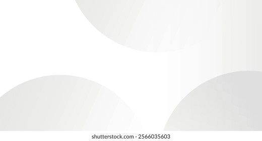 Abstract background with gray circle. White and grey abstract modern transparency circle presentation background. Vector circles template vector design. Object web design. Round shape.