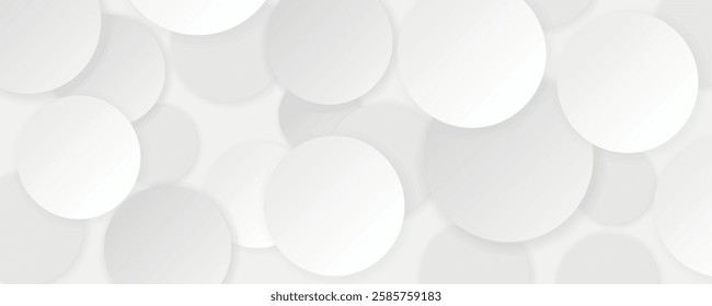 Abstract background with gray circle. White and grey abstract modern transparency circle presentation background. White and grey abstract modern transparency circle presentation background