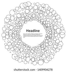 Abstract background with gray circles of light. Vector illustration EPS 10 for title page newsletter for new products or sales. Design elements. Curved many streak. Abstract Circular Wireframe mesh 