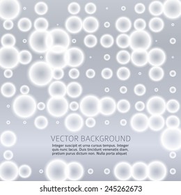 Abstract background with gray circles of light. Vector illustration EPS 10 for title page newsletter for new products or sales