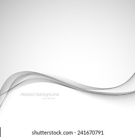 Abstract background in gray color with wavy lines