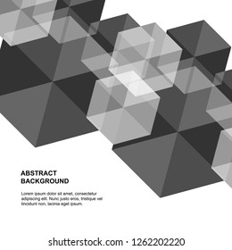 abstract background gray color,EPS10 Design Graphic Concept box square blend with color Different level - Vector 