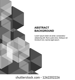 abstract background gray color,EPS10 Design Graphic Concept box square blend with color Different level - Vector 