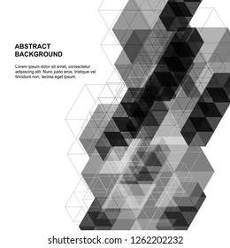 abstract background gray color,EPS10 Design Graphic Concept box square blend with color Different level - Vector 