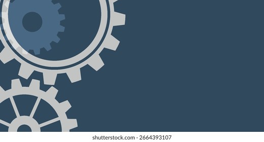 Fondo Abstractas con engranajes geométricos grises. Concepto de Vector de engranajes con inserto de texto. Ilustración vectorial moderna y futurista. Volumen 4