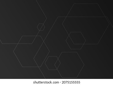 Starrer Hintergrund auf grauem sechseckigen Hintergrund, Vektorgrafik