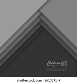 Abstract background with gray layers. Vector illustration.