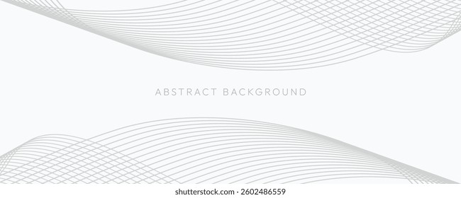 Abstract background with gray lines. Geometric line art design. Minimal lines pattern. Modern futuristic concept.