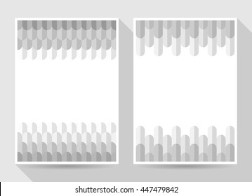 Abstract background, gray oval pattern elements of different brightness. Layout A4 size magazine, brochure, poster. Vector illustration
