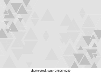 Abstract background, gray pattern, symmetrical geometric shapes, vector triangles background, geometry template, black and white banner or layout 