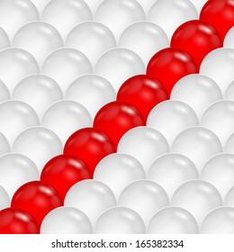 abstract background of gray and red spheres.abstraction of the balls.vector 