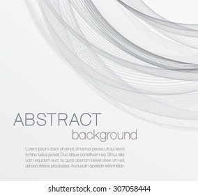 Abstract background with gray waves