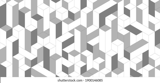 Abstract background of gray and white geometric shapes .Vector illustration