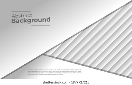 Abstract background with gray and white line geometric shape pattern. Suitable for banner, poster, cover, advertisement, etc.