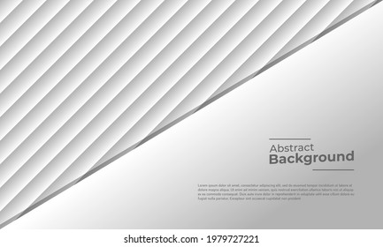 Abstract background with gray and white line geometric shape pattern. Suitable for banner, poster, cover, advertisement, etc.