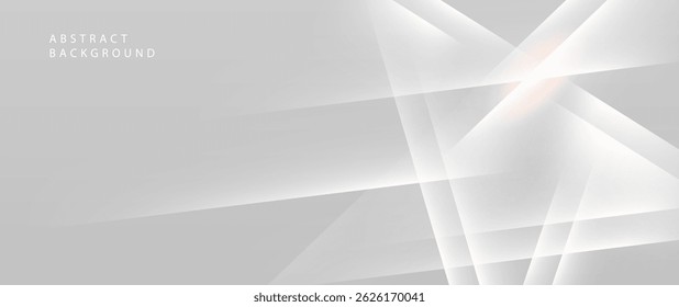 Abstract background in gray and white tones based on simplicity and modernity, with overlapping lines and geometric panels arranged at different angles, creating a sense of dimension.