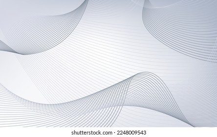 Fondo abstracto con ondas grises y blancas en estilo de arte óptico.