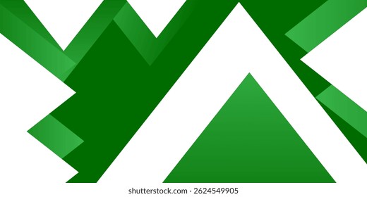 Flecha verde de fondo Abstractas sobre fondo blanco. ilustración de Vector moderno de la composición de la forma