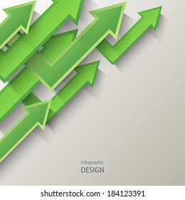 Abstract  background with green arrows. Eps10