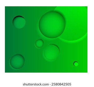 abstract background with green balls 