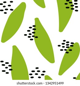abstract background of green bananas and spots vector