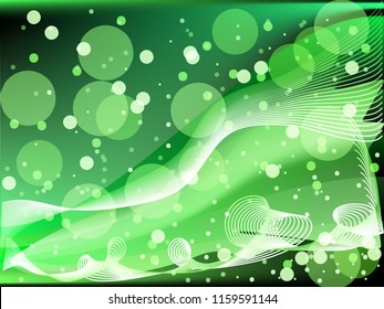 Abstract background in green and black tones.