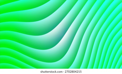 Abstract background with green and blue gradient waves creating a smooth and dynamic visual effect