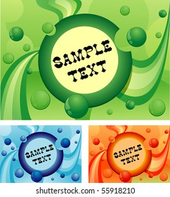 Abstract background green blue orange