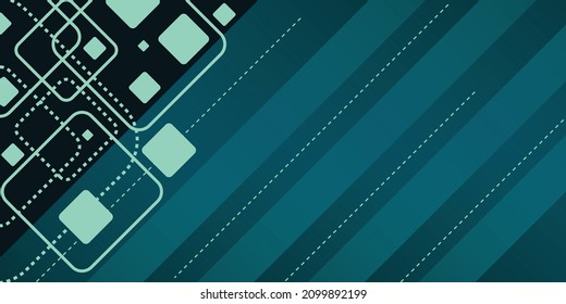 abstract background with green and blue squares