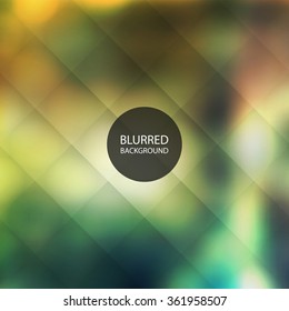 Abstract Background with Green Blurred Image and Lines Grid