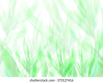 Abstract background with green branches, vector illustration