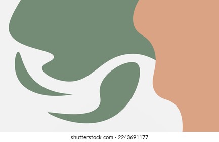 abstract background with green, brown, white pastel colors. Template design for card, banner