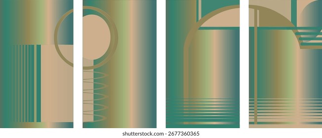 Fondo Abstractas rayas de tarjeta verde