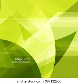 Abstract background with green chaotic stripes corner. 
