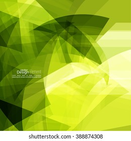 Abstract background with green chaotic stripes corner. 