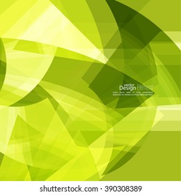 Abstract background with green chaotic stripes corner.