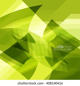 Abstract background with green chaotic stripes corner. 