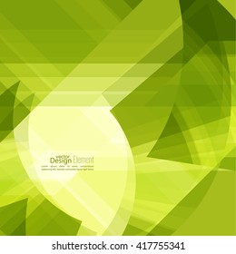 Abstract background with green chaotic stripes corner. 