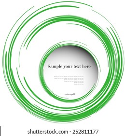 Abstract background with green circles