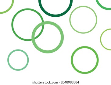 Abstract background with green circles. For the design of paper bags.