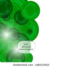 
Abstract background. Green circles vector, poster design. Brochure Template