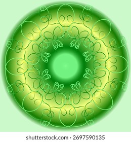 Abstract background with green circular pattern