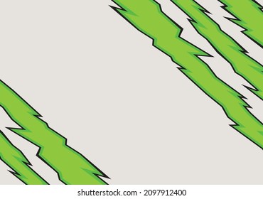 Abstract background with green claw scratch texture and some copy space area