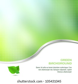 Abstract background in green color with halftone